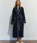 Халат з кантом на велюрі