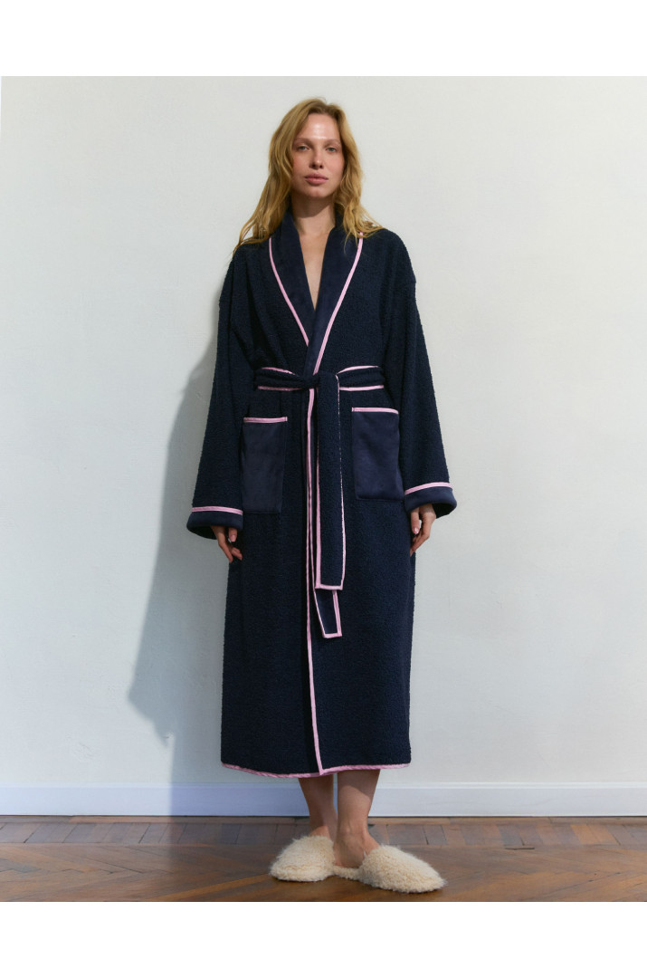 Халат з кантом на велюрі