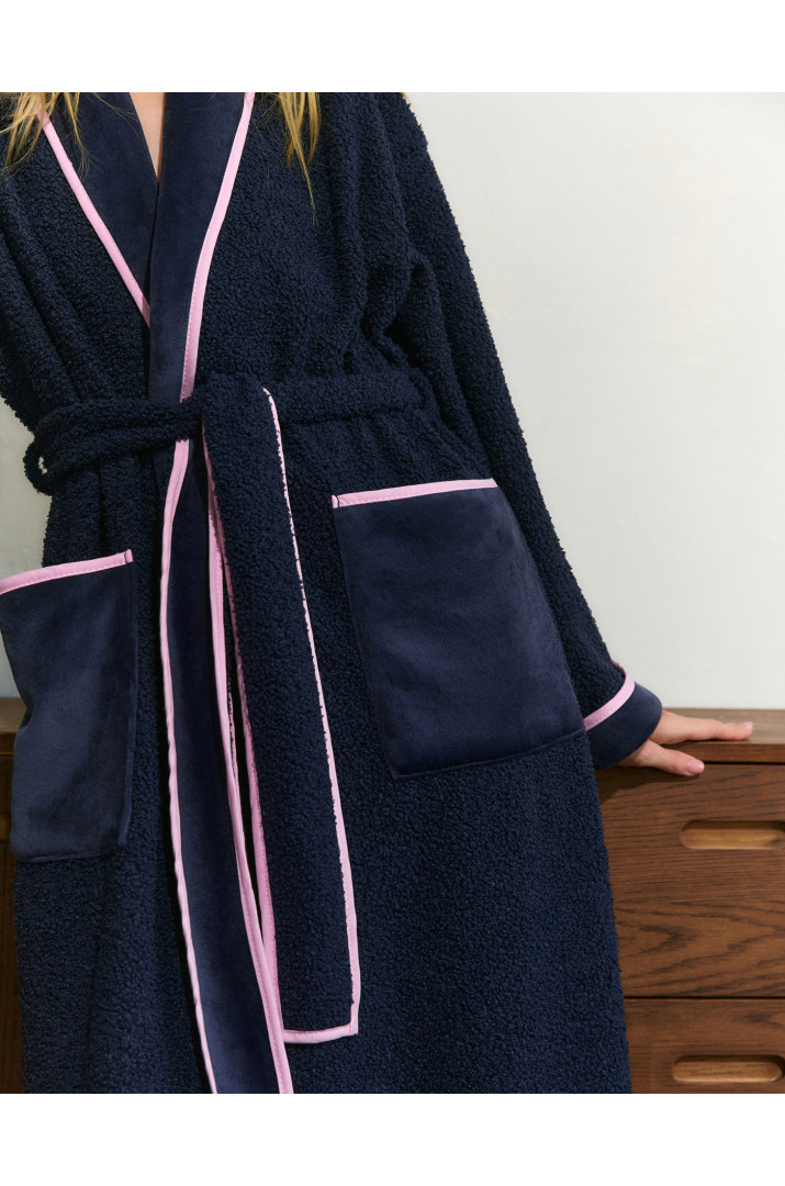 Халат з кантом на велюрі