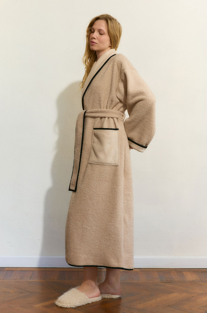 Халат з кантом на флісі