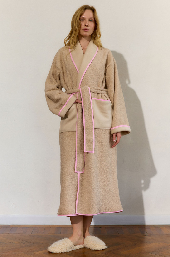 Халат з кантом на флісі