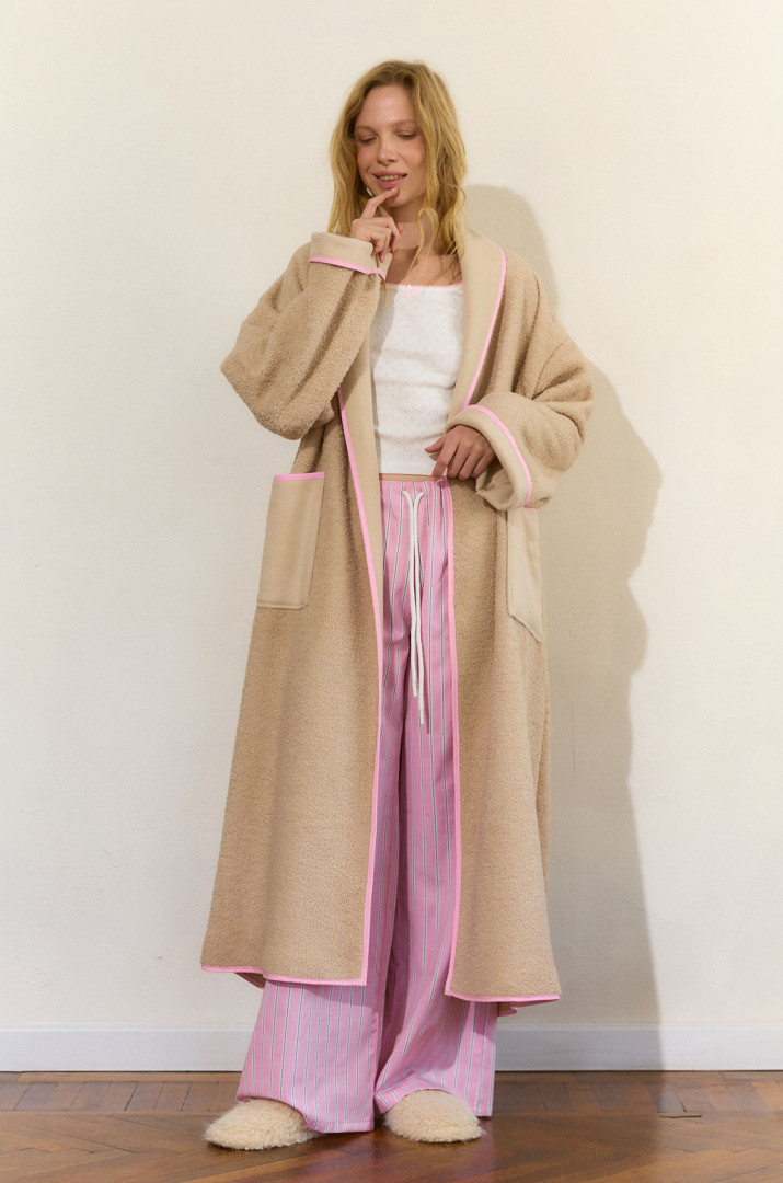 Халат з кантом на флісі