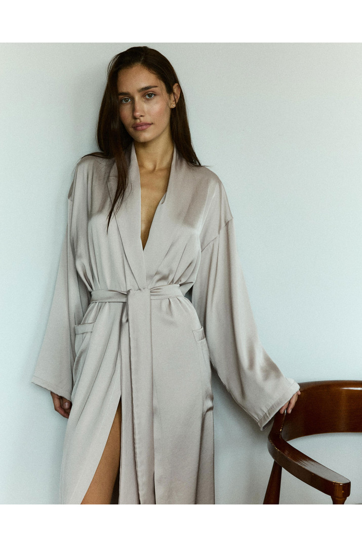 Халат з кишенями сатин