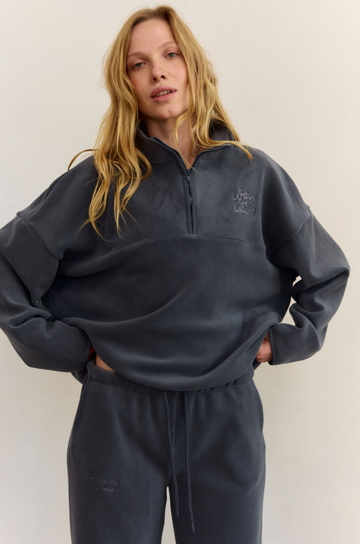 Світшот з вишивкою фліс