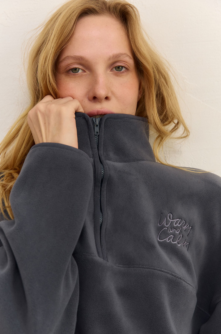 Світшот з вишивкою фліс