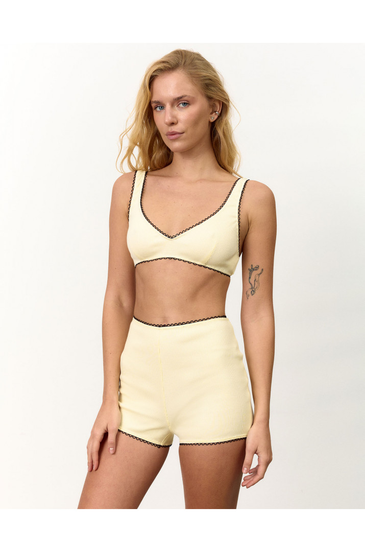 Топ рубчик з мереживом