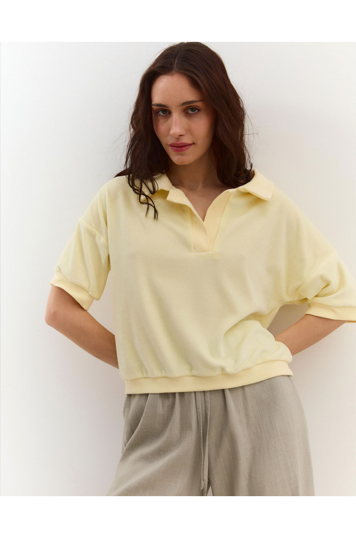 Футболка-поло велюр