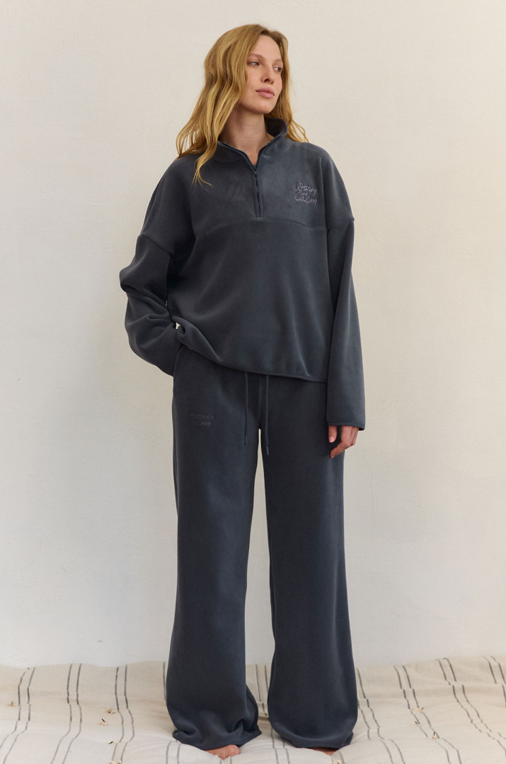 Штани з вишивкою фліс