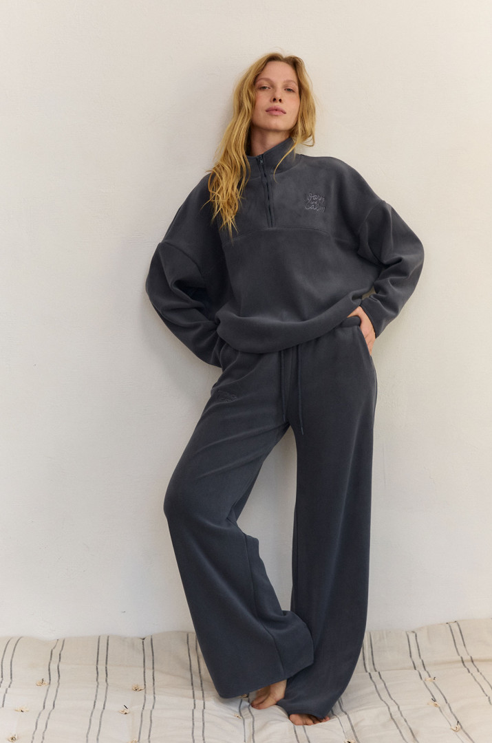 Штани з вишивкою фліс