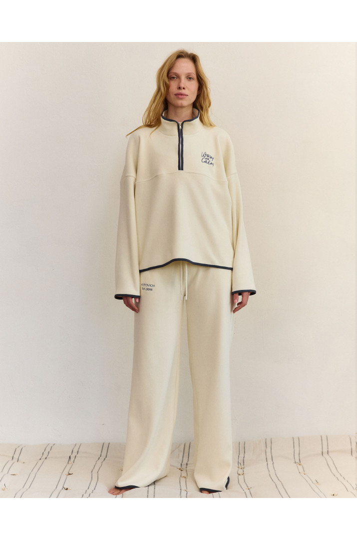 Штани з вишивкою фліс