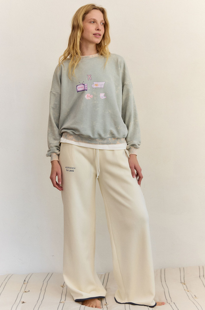 Штани з вишивкою фліс