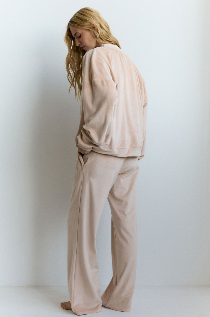 Штани зі шнурком утеплений велюр