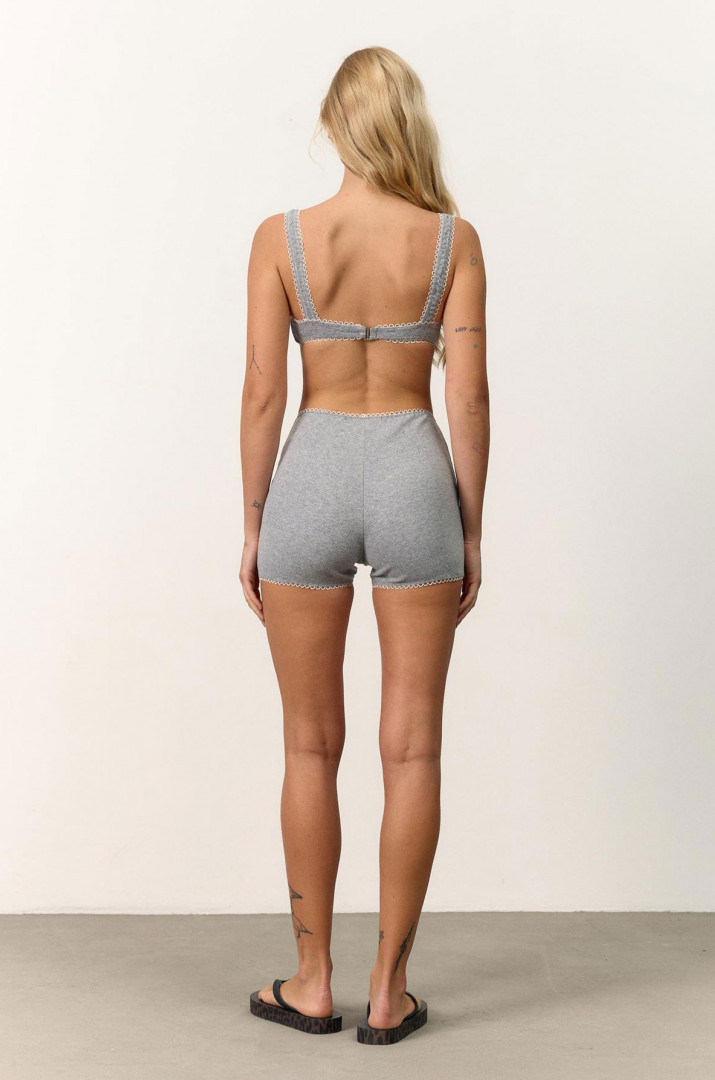 Шорти рубчик з мереживом