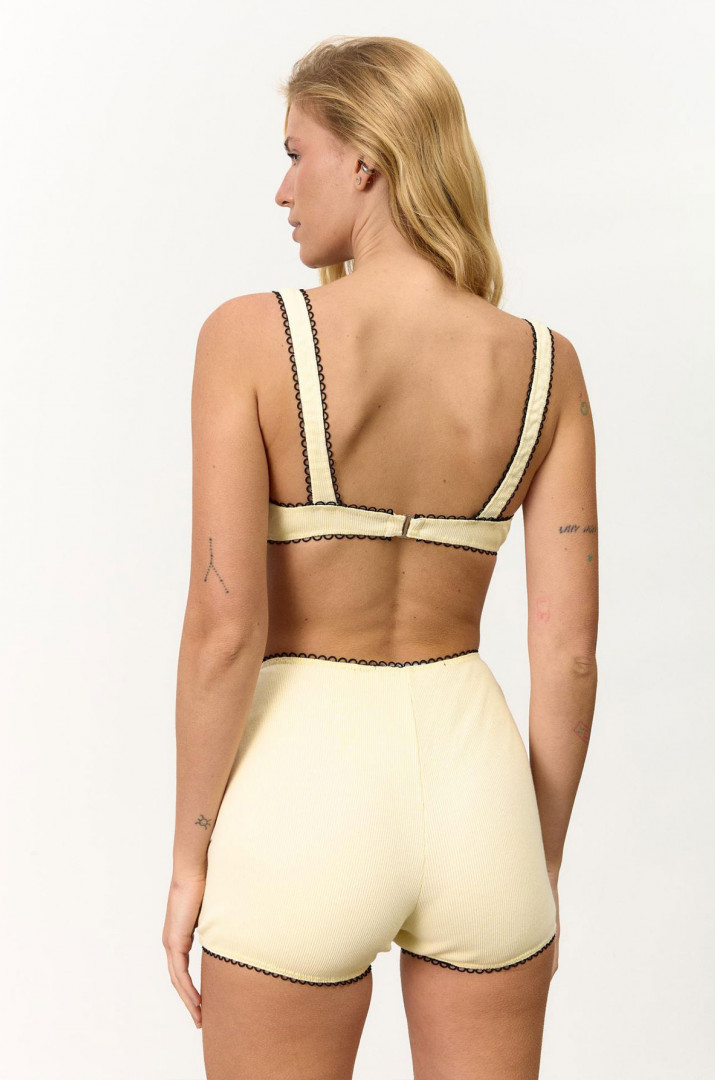 Шорти рубчик з мереживом