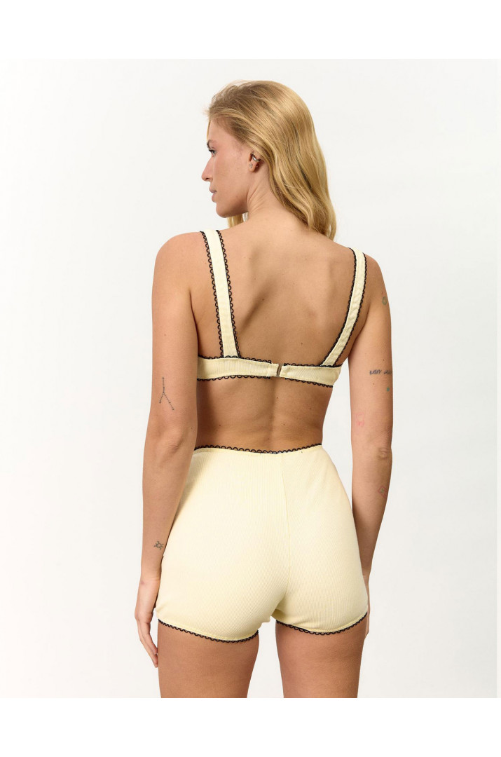 Шорти рубчик з мереживом