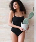 One-piece black swimsuit One-piece black swimsuit