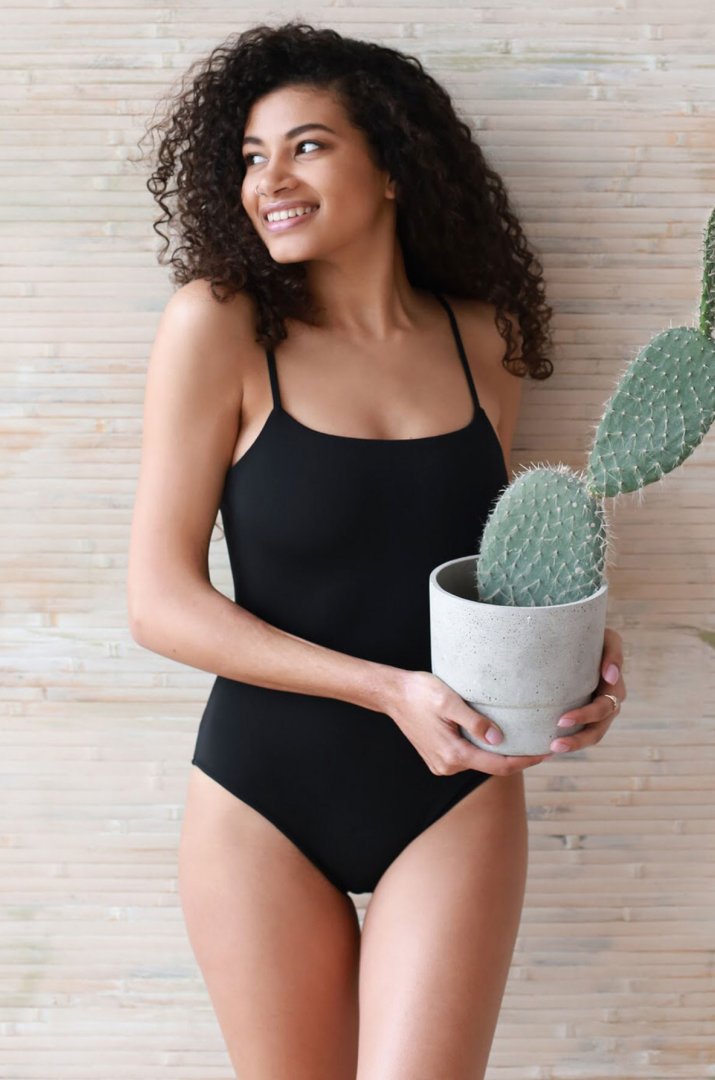 One-piece black swimsuit One-piece black swimsuit