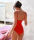 One-piece red swimsuit One-piece red swimsuit
