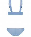 Swimsuit with ruffled blue matte Swimsuit with ruffled blue matte