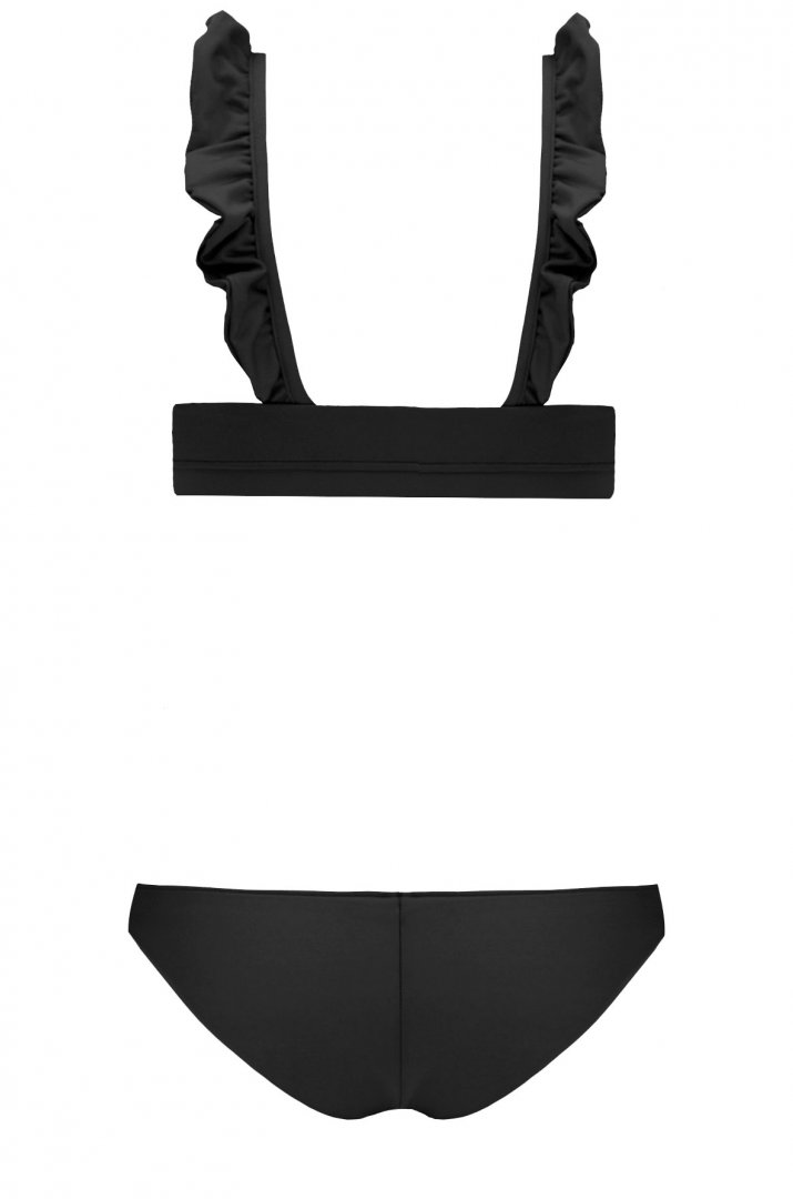 Black swimsuit with ruffle Black swimsuit with ruffle